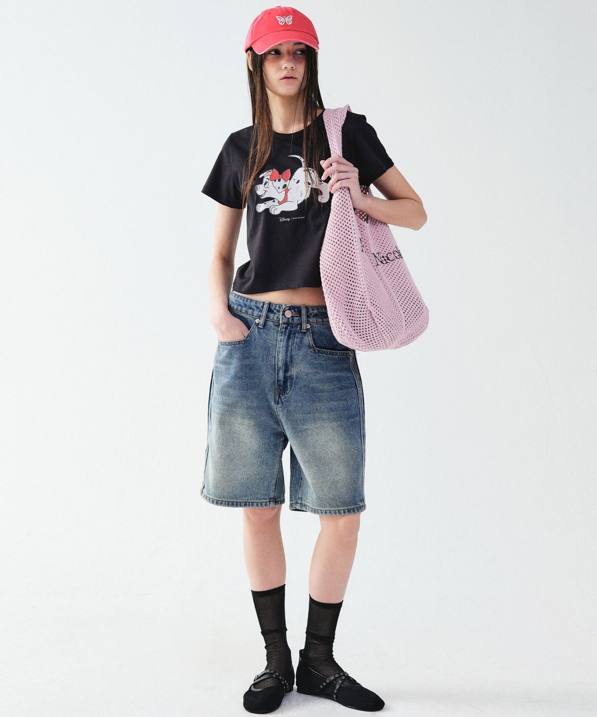 닉앤니콜(NICK&NICOLE) NICOLE CROCHET KNIT BAG_PINK
