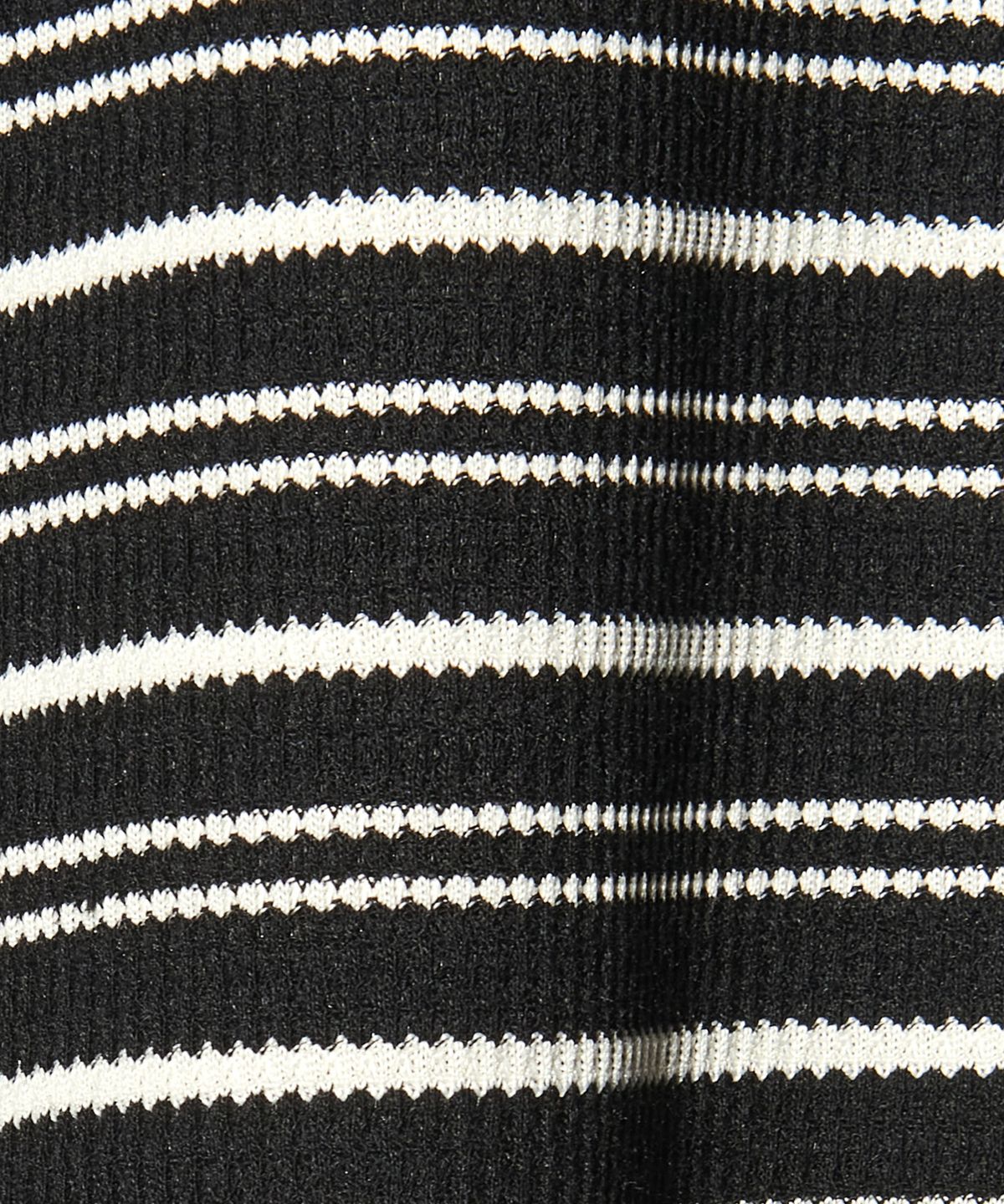 피스메이커(PIECE MAKER) STRIPE WAFFLE SLEEVELESS TOP (BLACK)