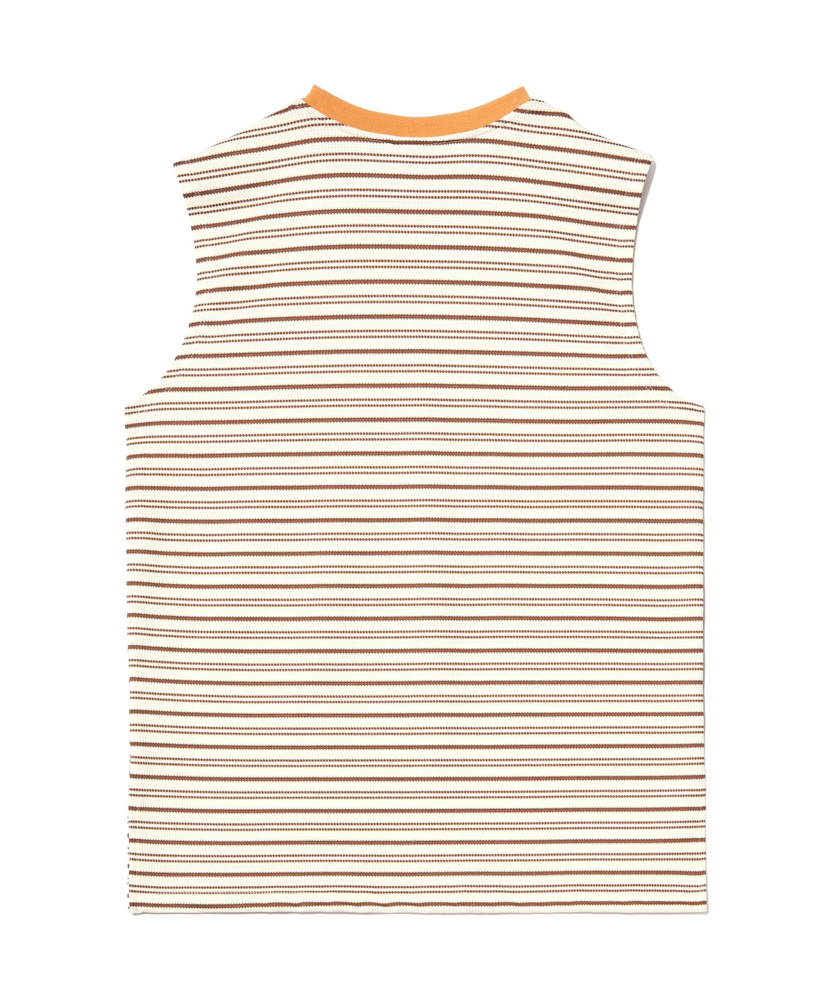 피스메이커(PIECE MAKER) STRIPE WAFFLE SLEEVELESS TOP (IVORY)