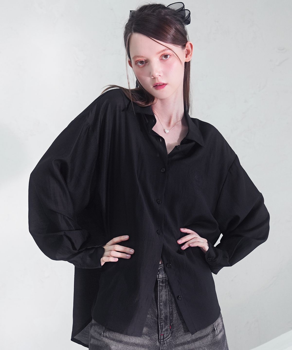 비바셔스(VIVACIOUS) Eclat See-Through Classic Shirt - 9COL