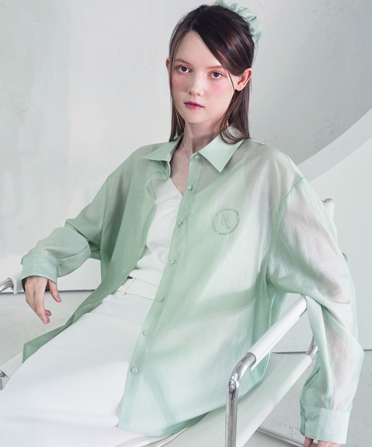 비바셔스(VIVACIOUS) Eclat See-Through Classic Shirt - 9COL