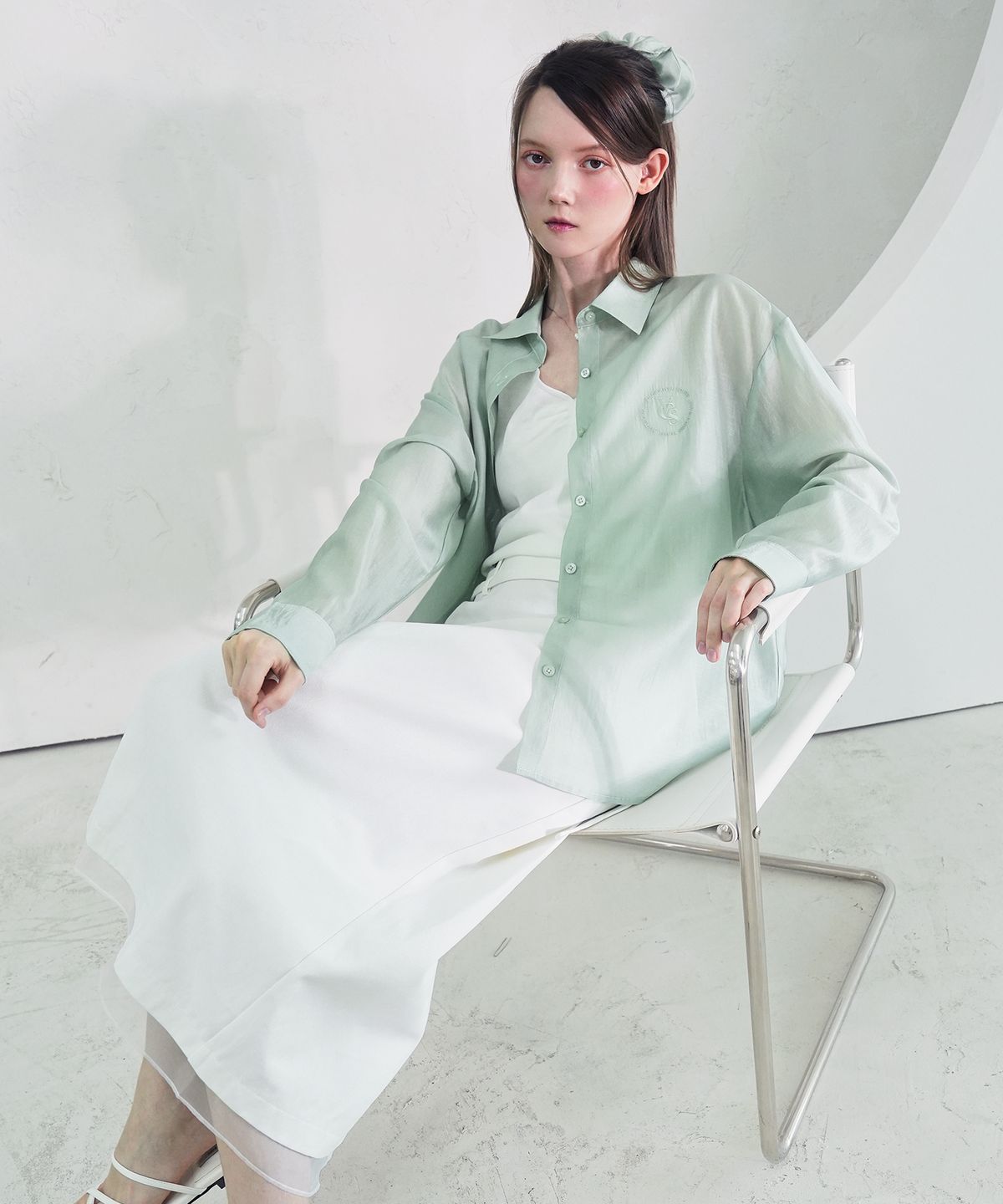 비바셔스(VIVACIOUS) Eclat See-Through Classic Shirt - 9COL