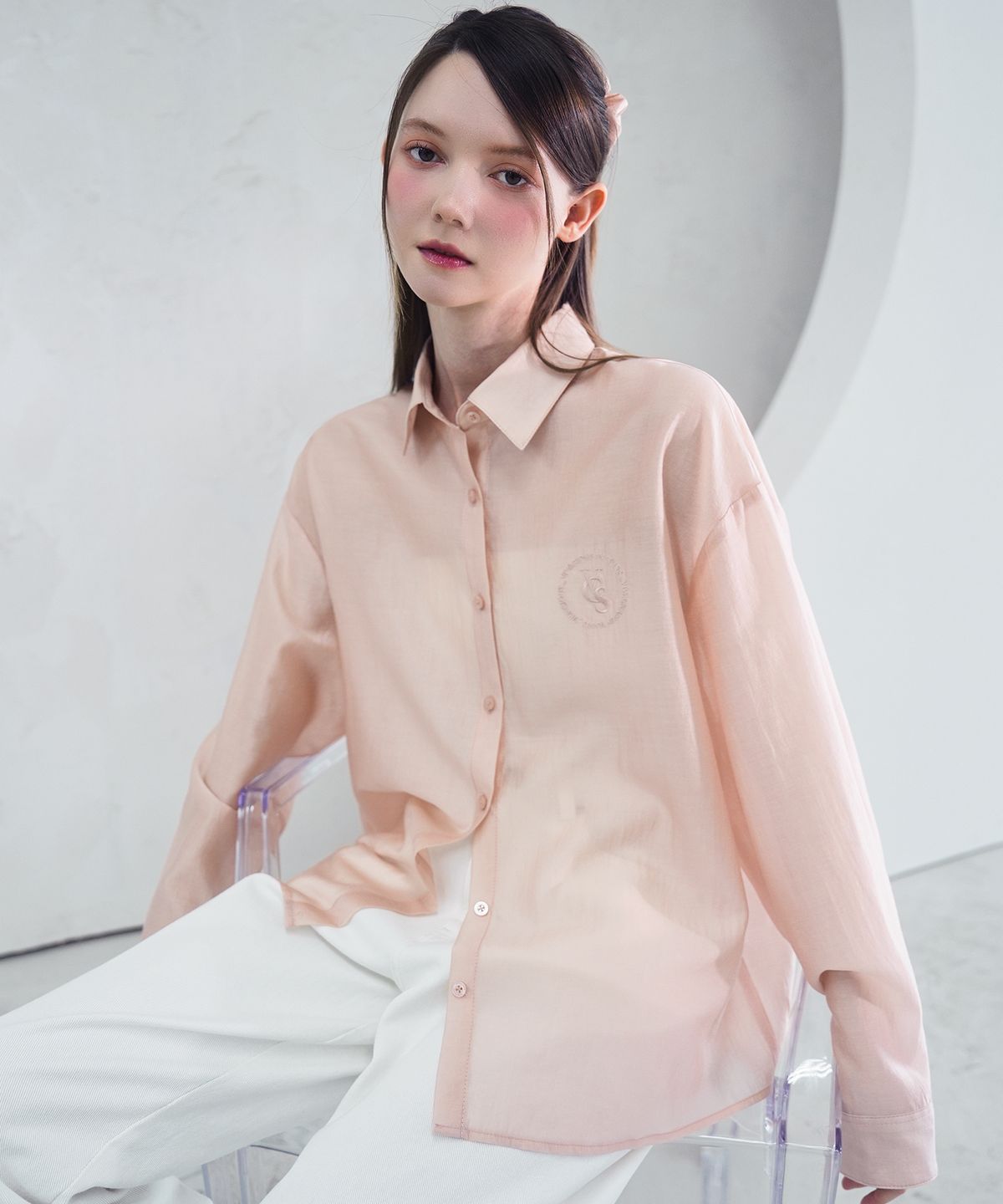 비바셔스(VIVACIOUS) Eclat See-Through Classic Shirt - 9COL