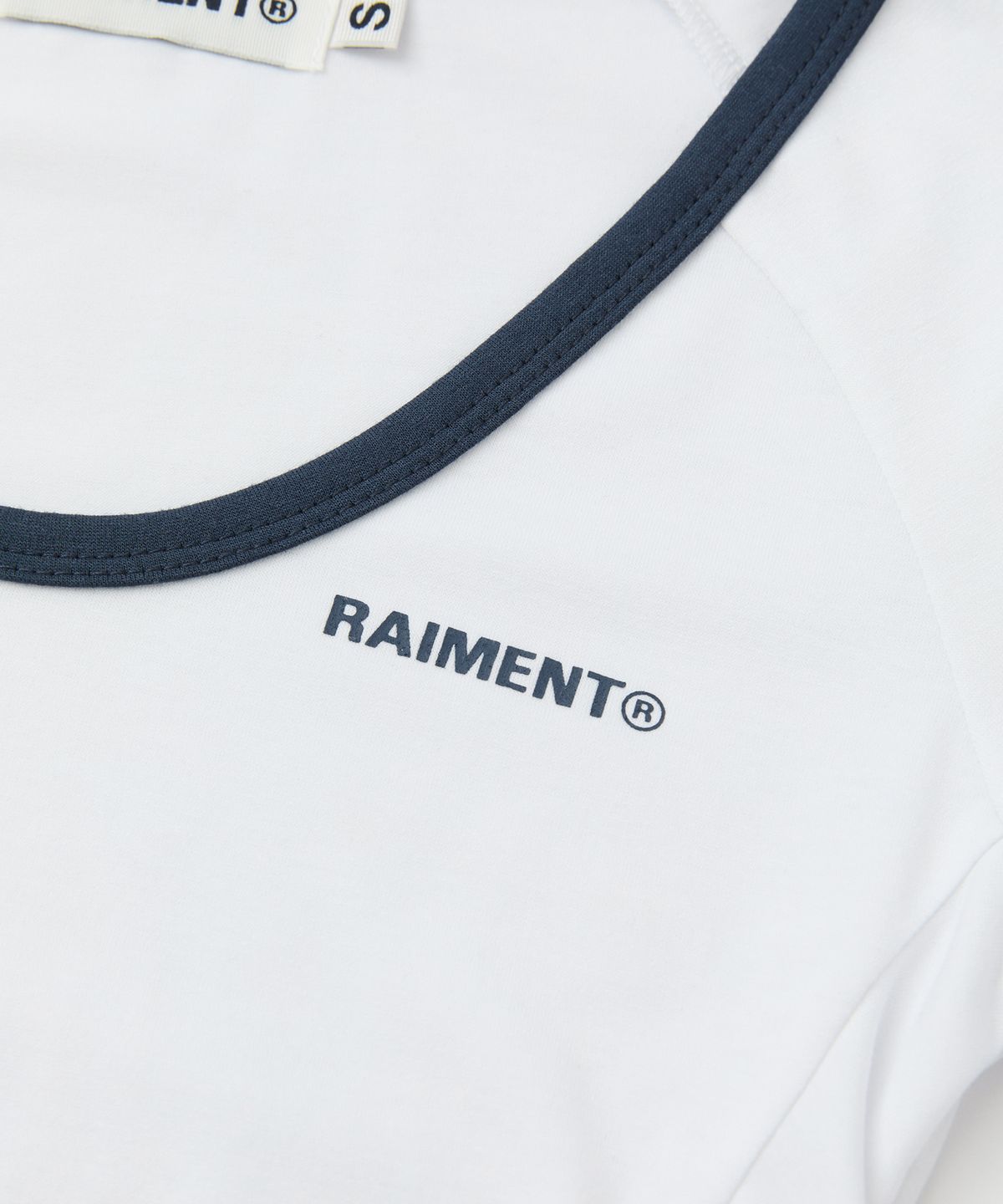 레이몬트(RAIMENT) (W) 우먼즈 디벨롭 셔링 크롭 반팔 티셔츠_화이트