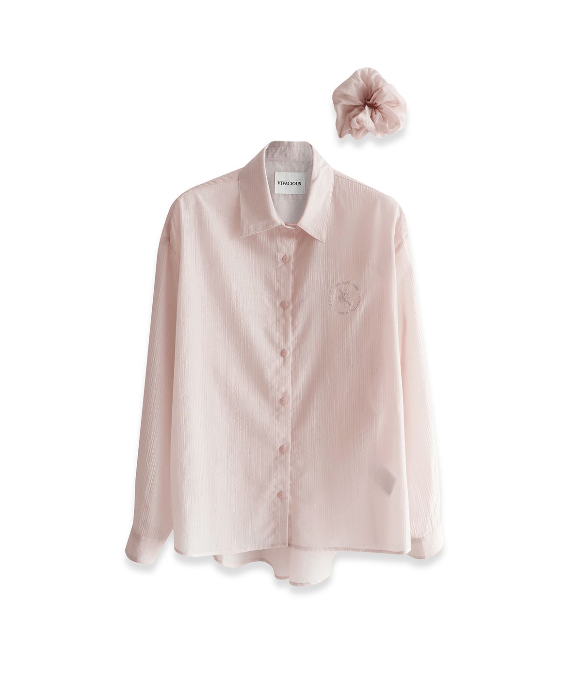 비바셔스(VIVACIOUS) Sillage See-Through Stripe Shirt IVORY
