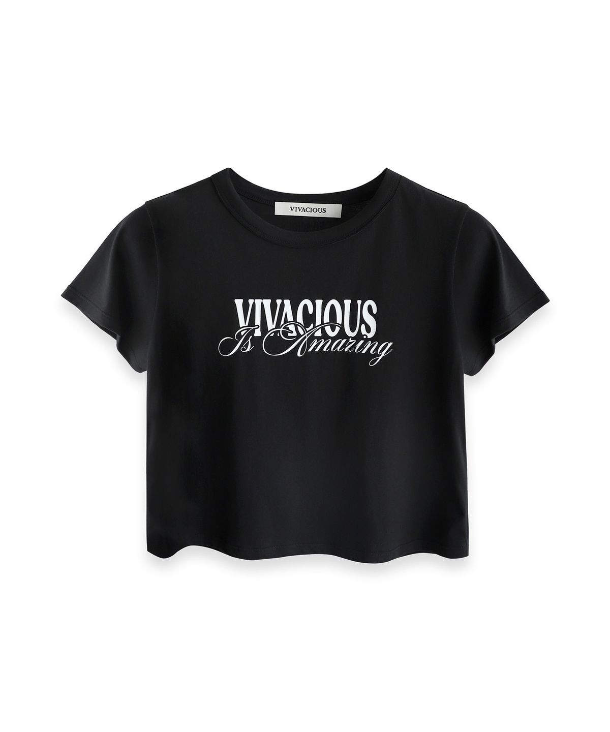 비바셔스(VIVACIOUS) Chill Crop Tee BLACK X WHITE