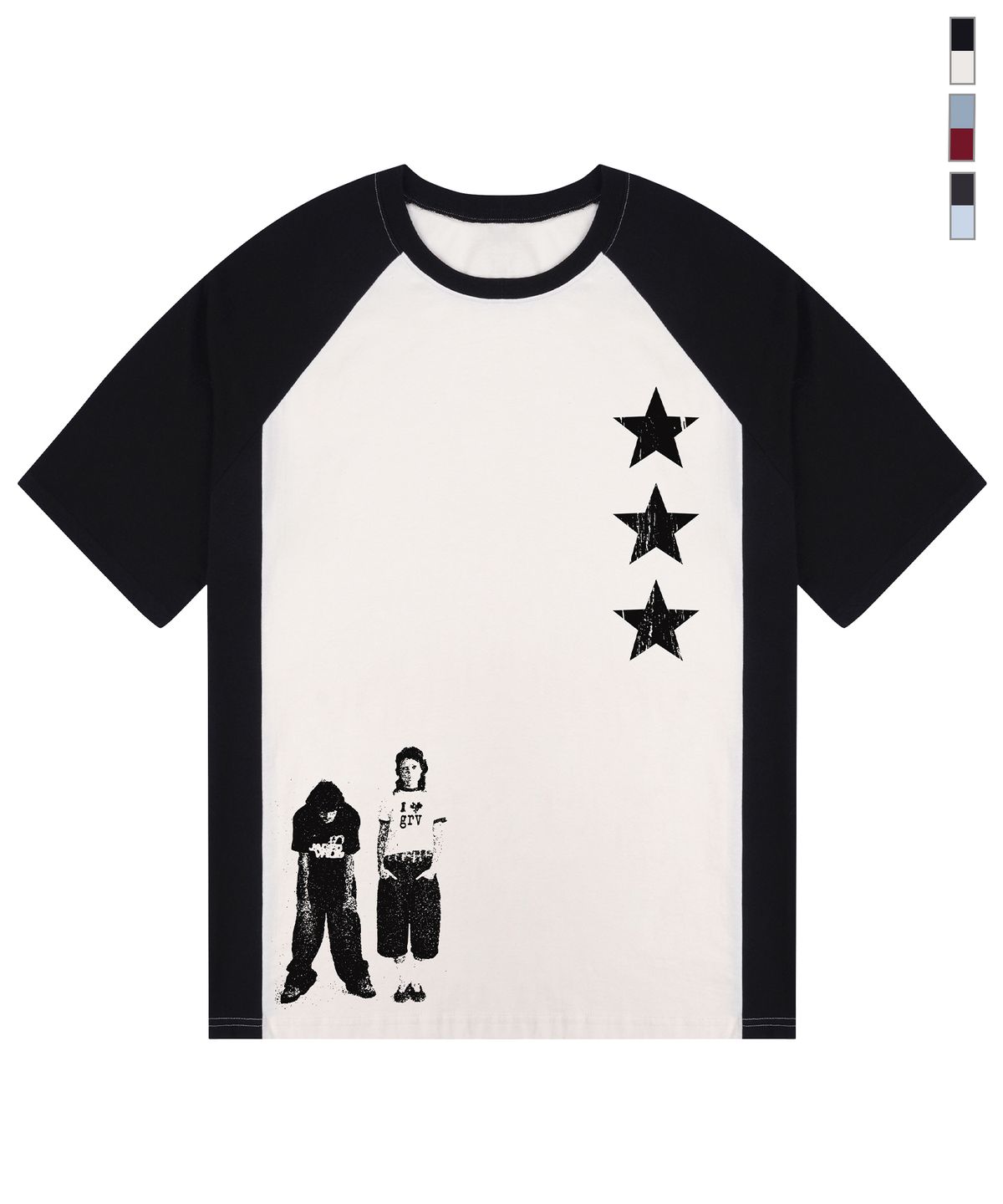 그레이버(GRAVER) [UNISEX]3 STAR 래글런 반팔티_3color
