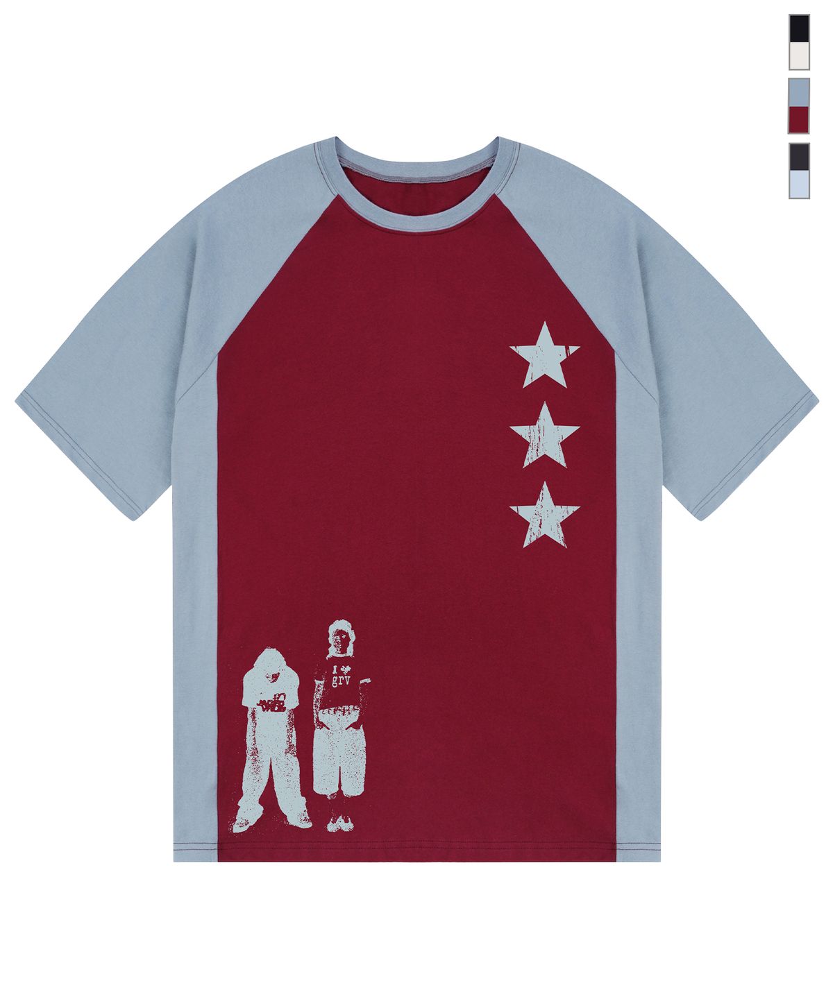 그레이버(GRAVER) [UNISEX]3 STAR 래글런 반팔티_3color