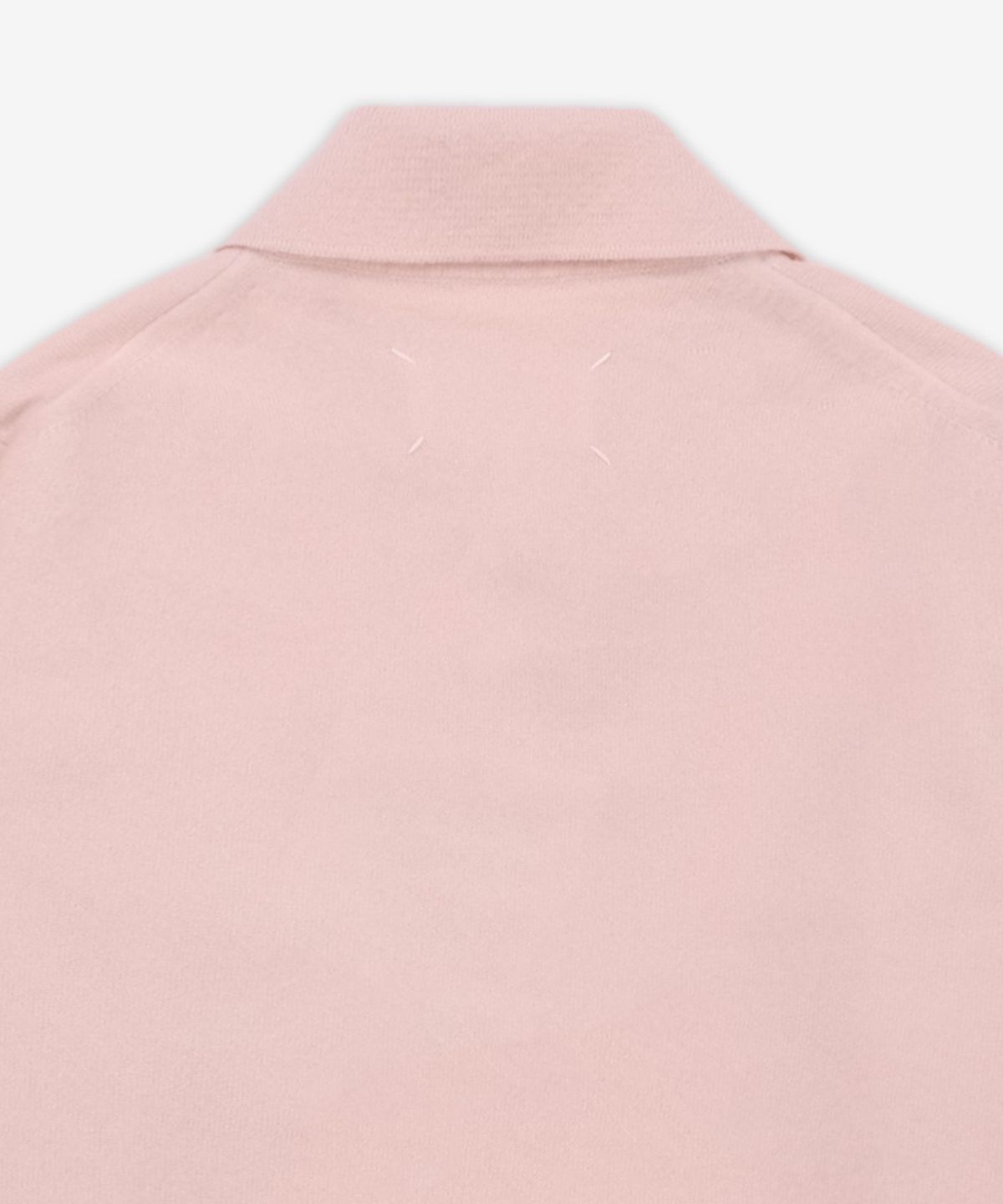 메종 마르지엘라(MAISON MARGIELA) 스티치 니트 폴로 셔츠 - 페일 핑크 / S51GL0063M13144216