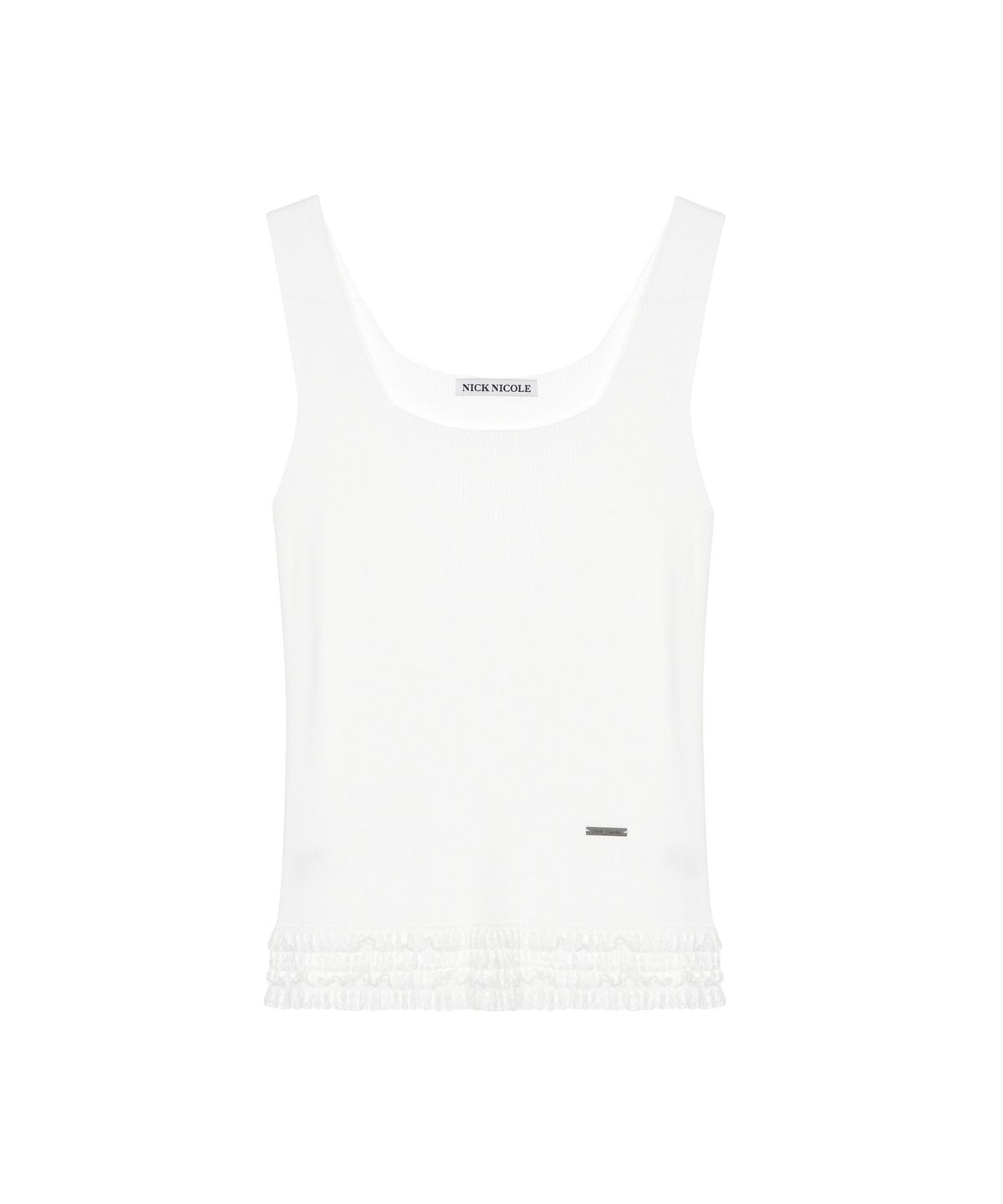 닉앤니콜(NICK&NICOLE) FRILL KNIT SLEEVELESS_IVORY