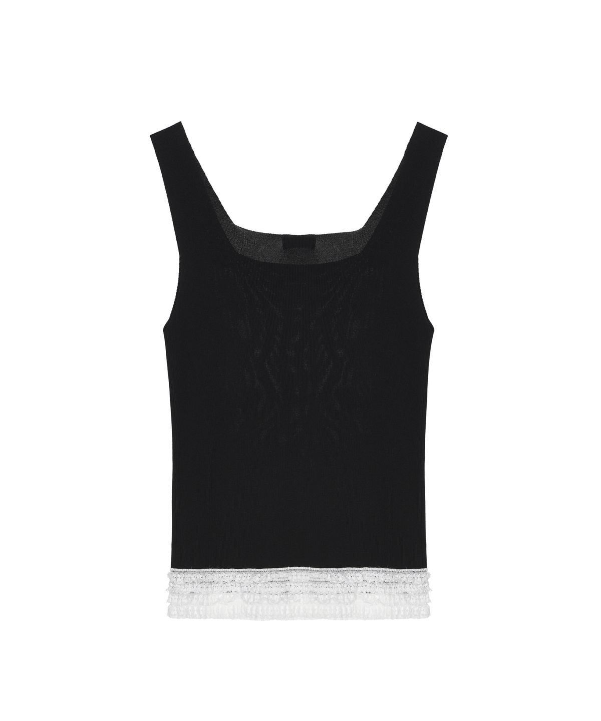 닉앤니콜(NICK&NICOLE) FRILL KNIT SLEEVELESS_BLACK