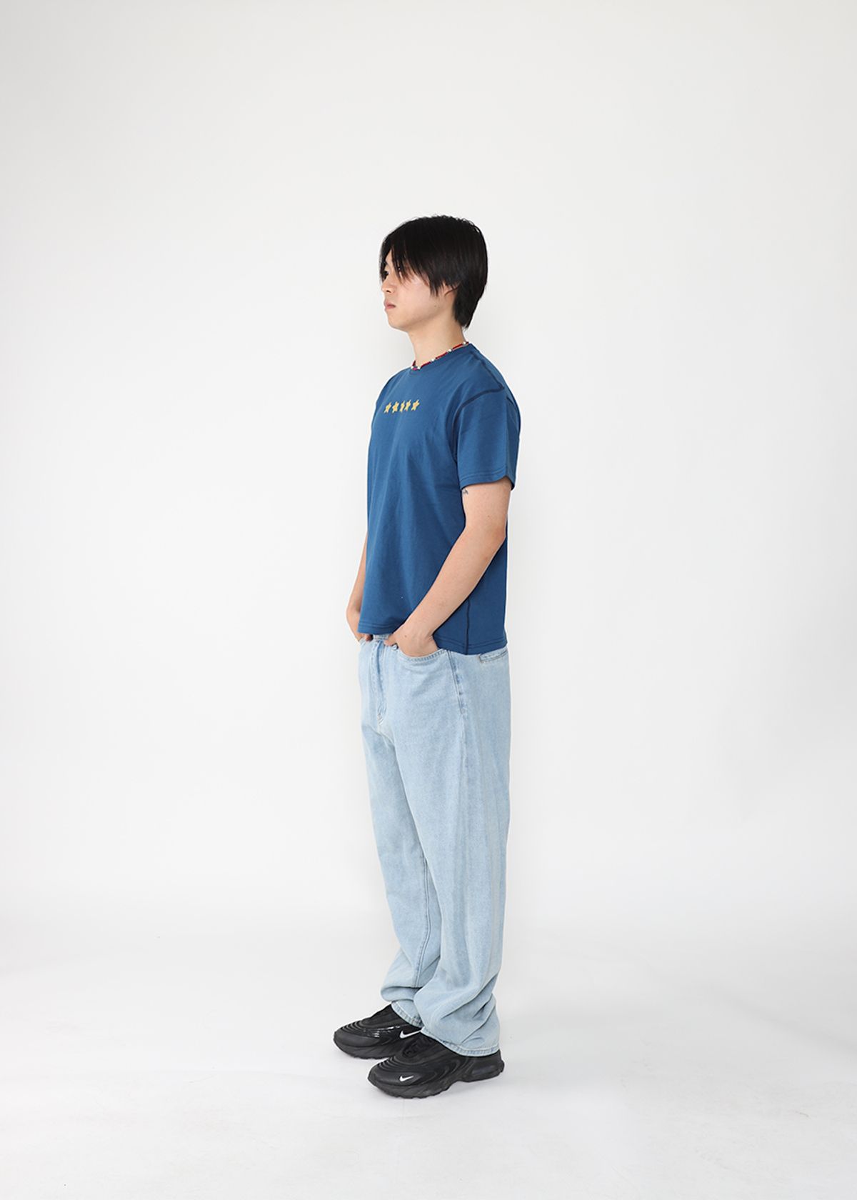 도톤(DOTON) STARING CROP T-SHIRTS(Deep blue)