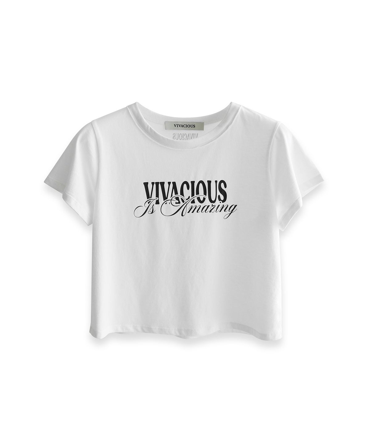 비바셔스(VIVACIOUS) Chill Crop Tee WHITE X BLACK