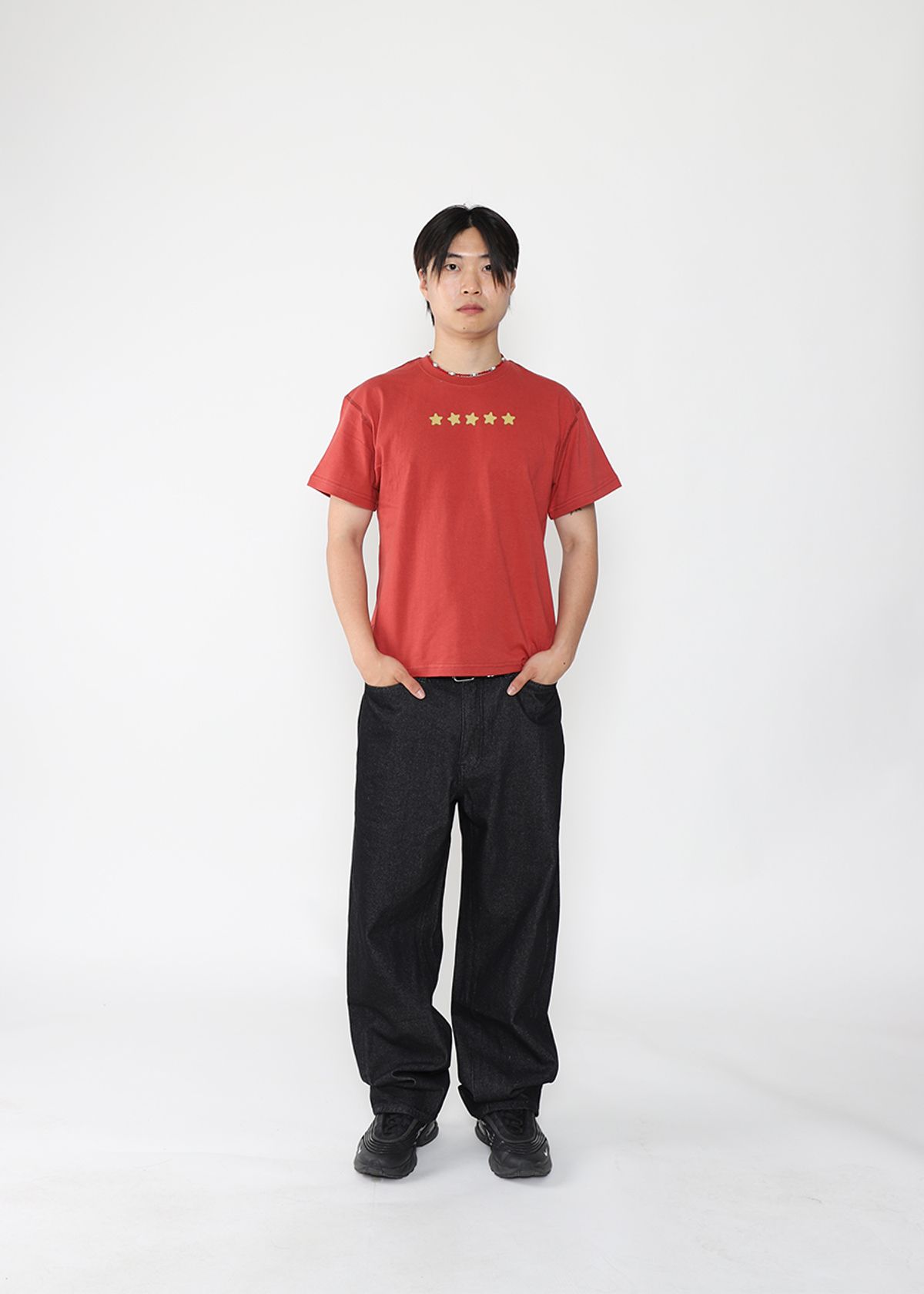 도톤(DOTON) STARING CROP T-SHIRTS(Brick red)