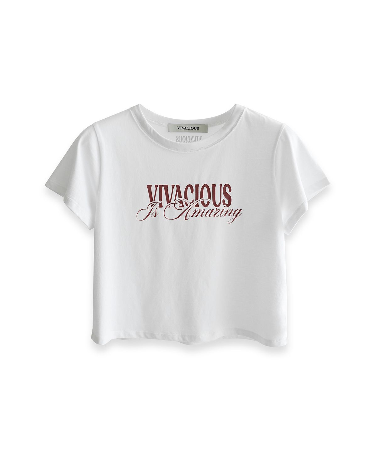 비바셔스(VIVACIOUS) Chill Crop Tee WHITE X RED