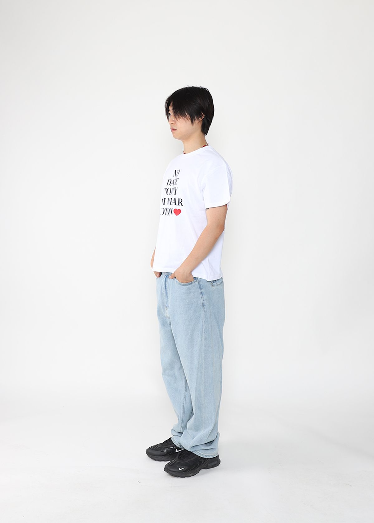 도톤(DOTON) NO DATE TODAY CROP T-SHIRTS(White)