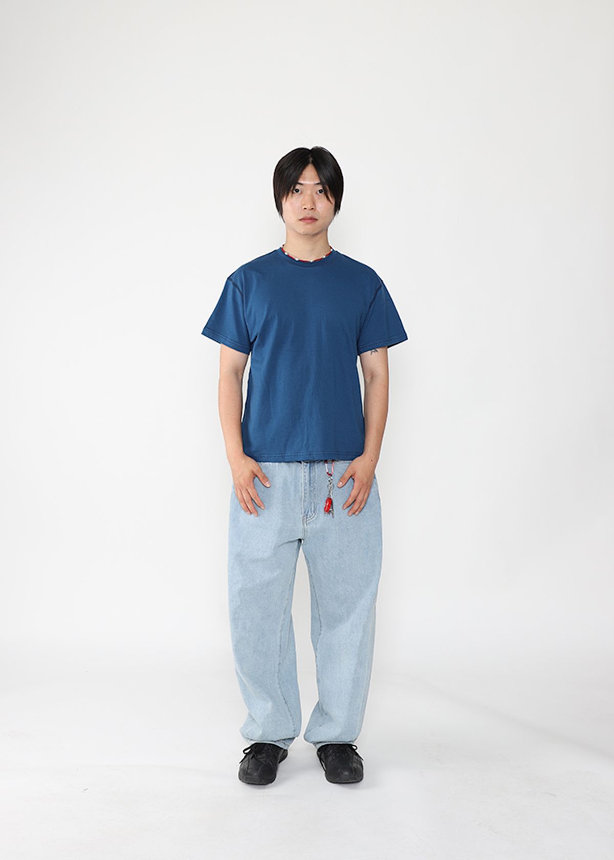 도톤(DOTON) DTN CROP T-SHIRTS(Deep blue)