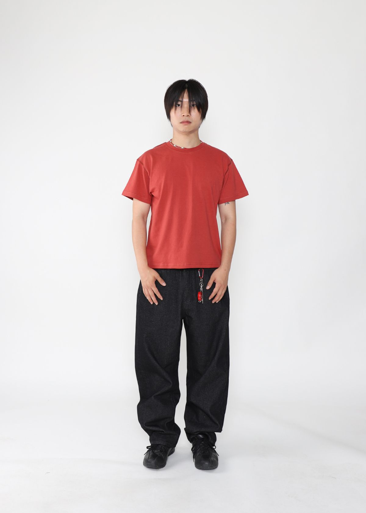 도톤(DOTON) DTN CROP T-SHIRTS(Brick red)