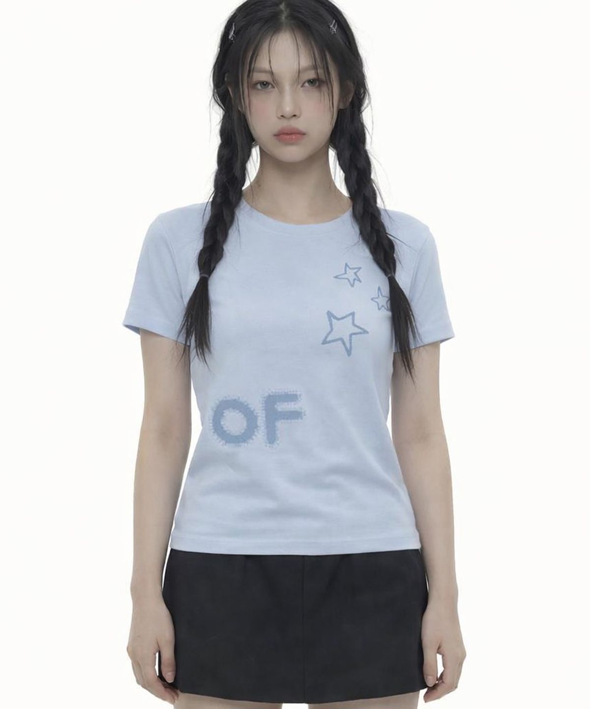 그레이버(GRAVER) [WOMAN]BLUR OF 슬림 반팔티_3color