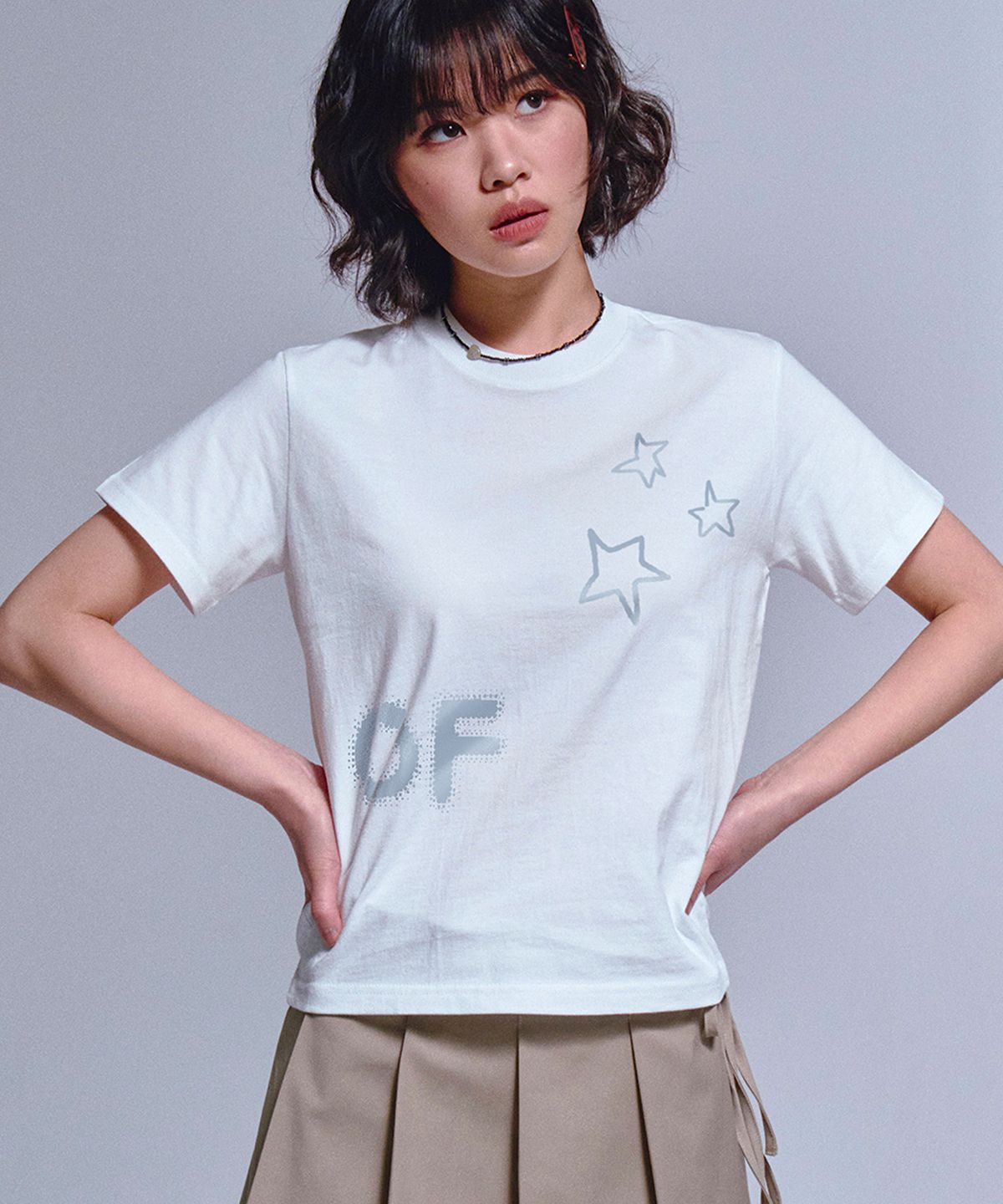 그레이버(GRAVER) [WOMAN]BLUR OF 슬림 반팔티_3color