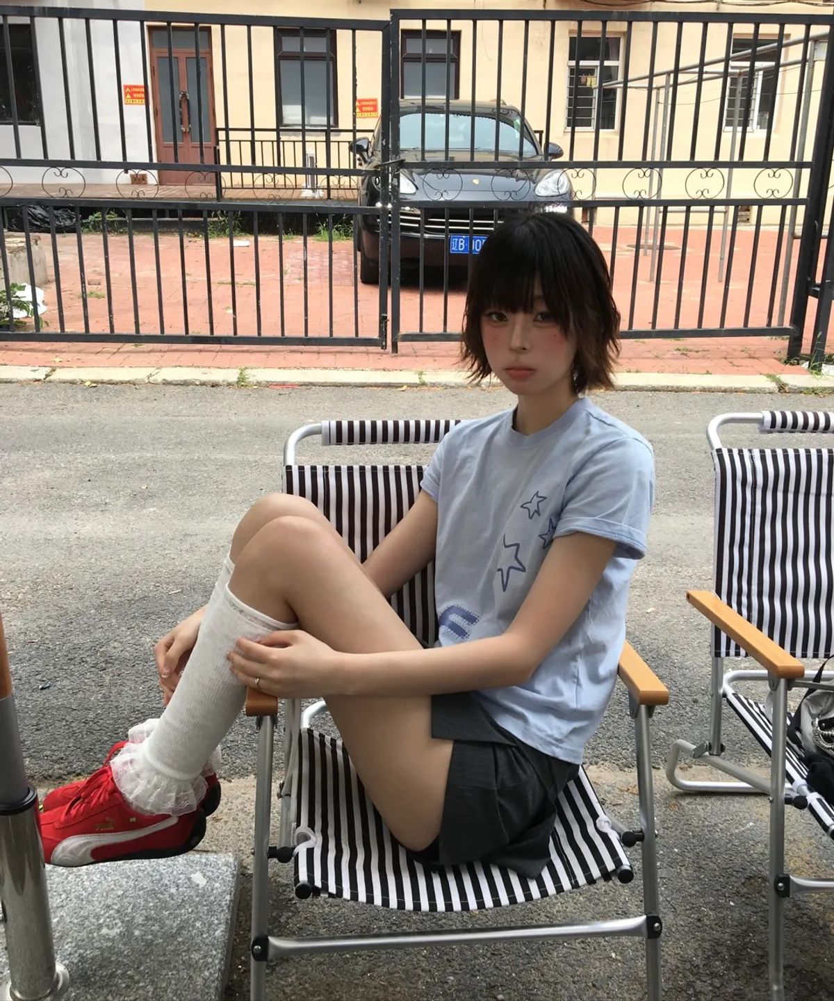 그레이버(GRAVER) [WOMAN]BLUR OF 슬림 반팔티_3color