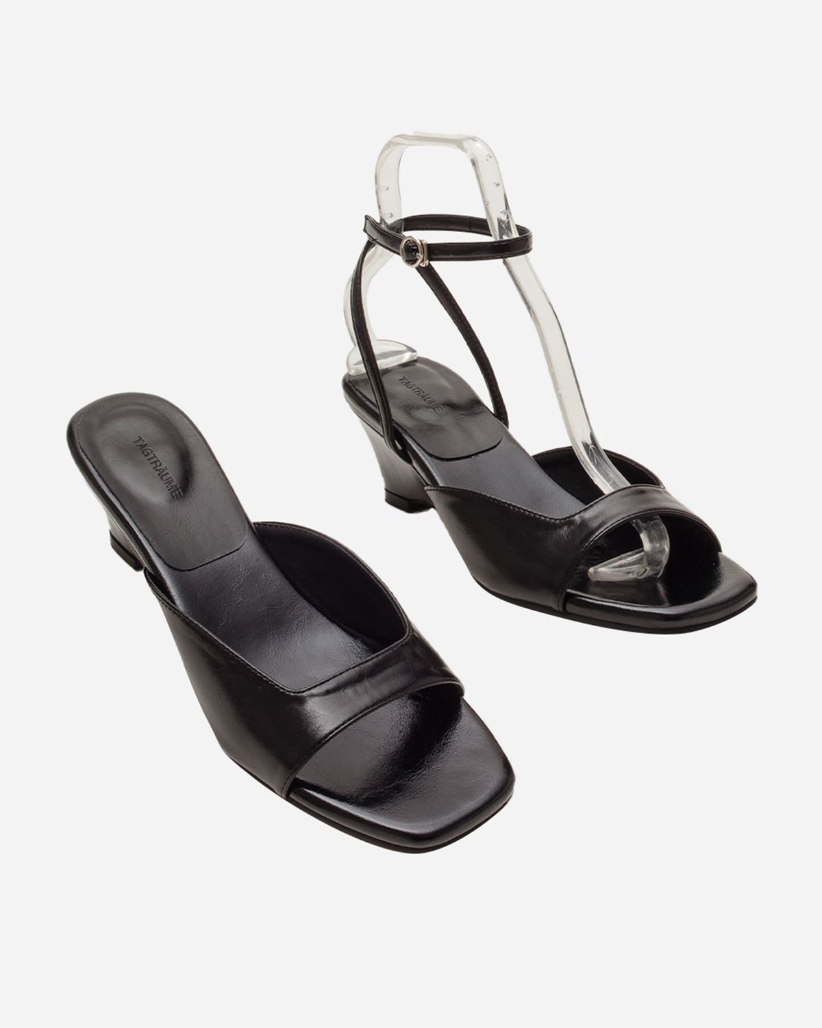 타크트로이메(TAGTRAUME) Polish 폴리쉬 스퀘어 웨지힐 펌프스ㅣ2 TYPE