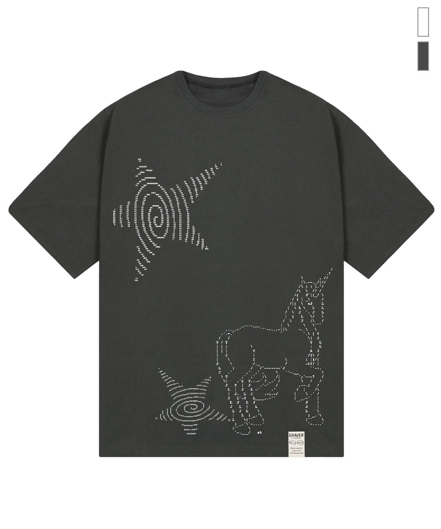 MUSINSA公式 | GRAVER [ユニセックス]アスキー ユニコーン 半袖Tシャツ