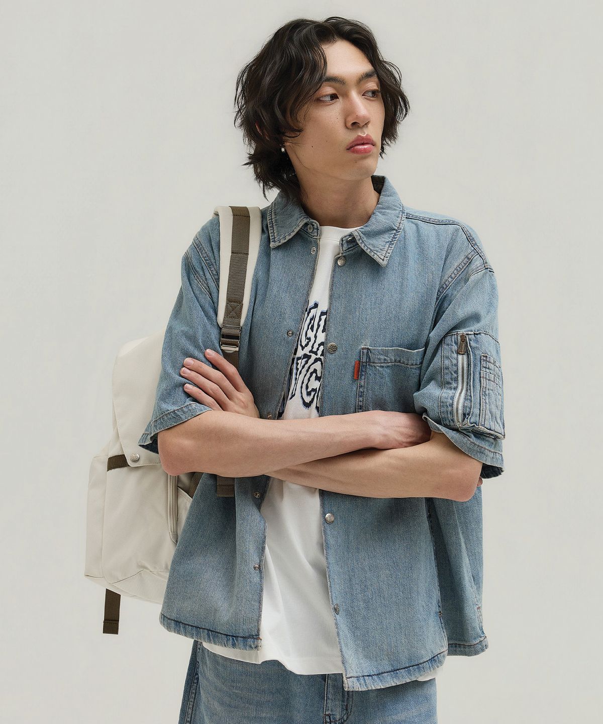 툴룬즈브릭(TOULN BRICK) TB-NO.2 데님반팔셔켓(E5910G3305)