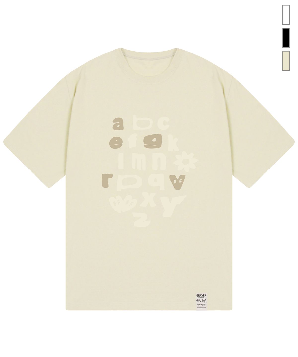 그레이버(GRAVER) [UNISEX]ABC 반팔티_3color