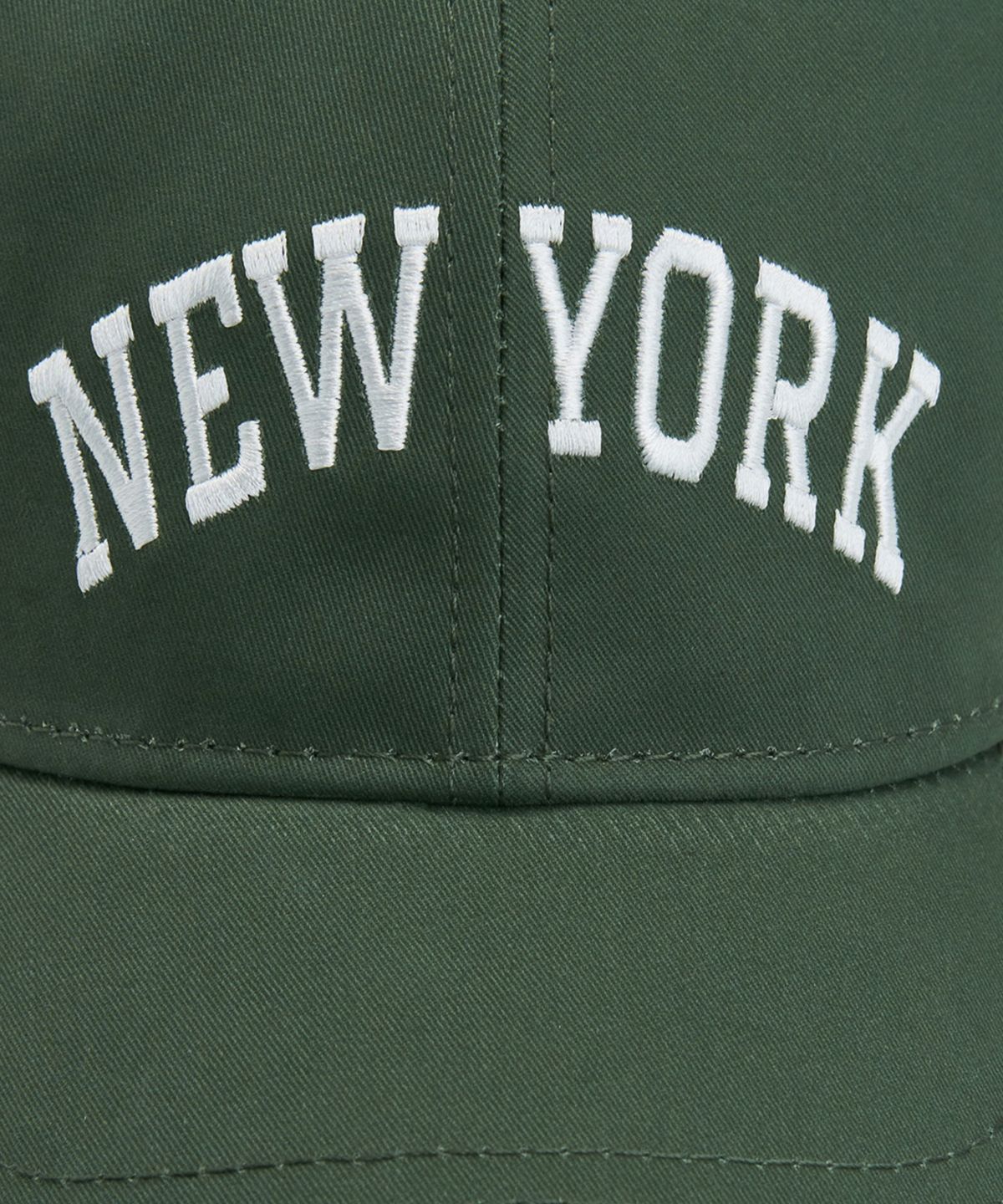 에르에르(ERER) Embroidered New York Artwork Baseball Cap Green
