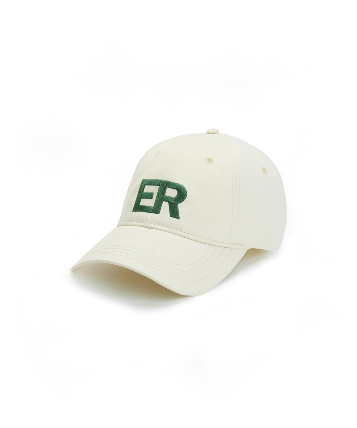 에르에르(ERER) Embroidered ER Logo Artwork Baseball Cap Ivory