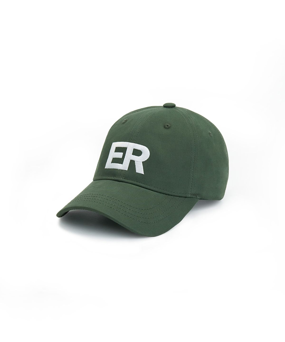 에르에르(ERER) Embroidered ER Logo Artwork Baseball Cap Green