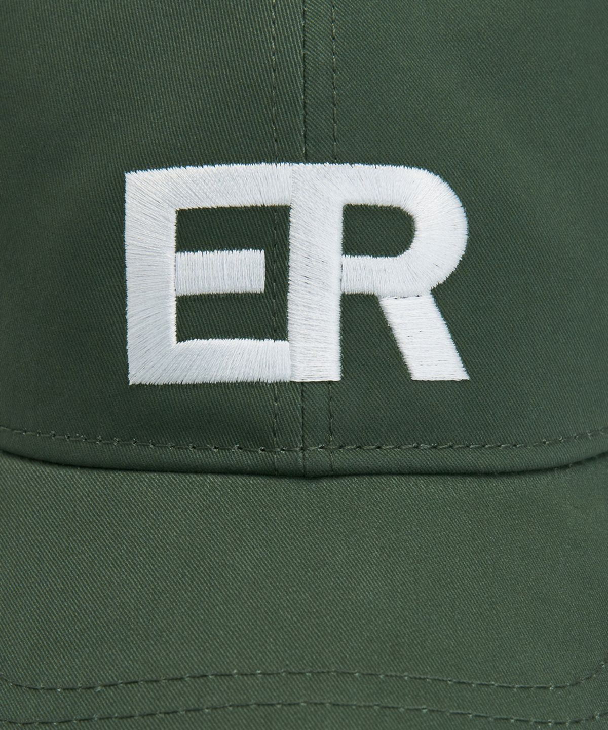 에르에르(ERER) Embroidered ER Logo Artwork Baseball Cap Green