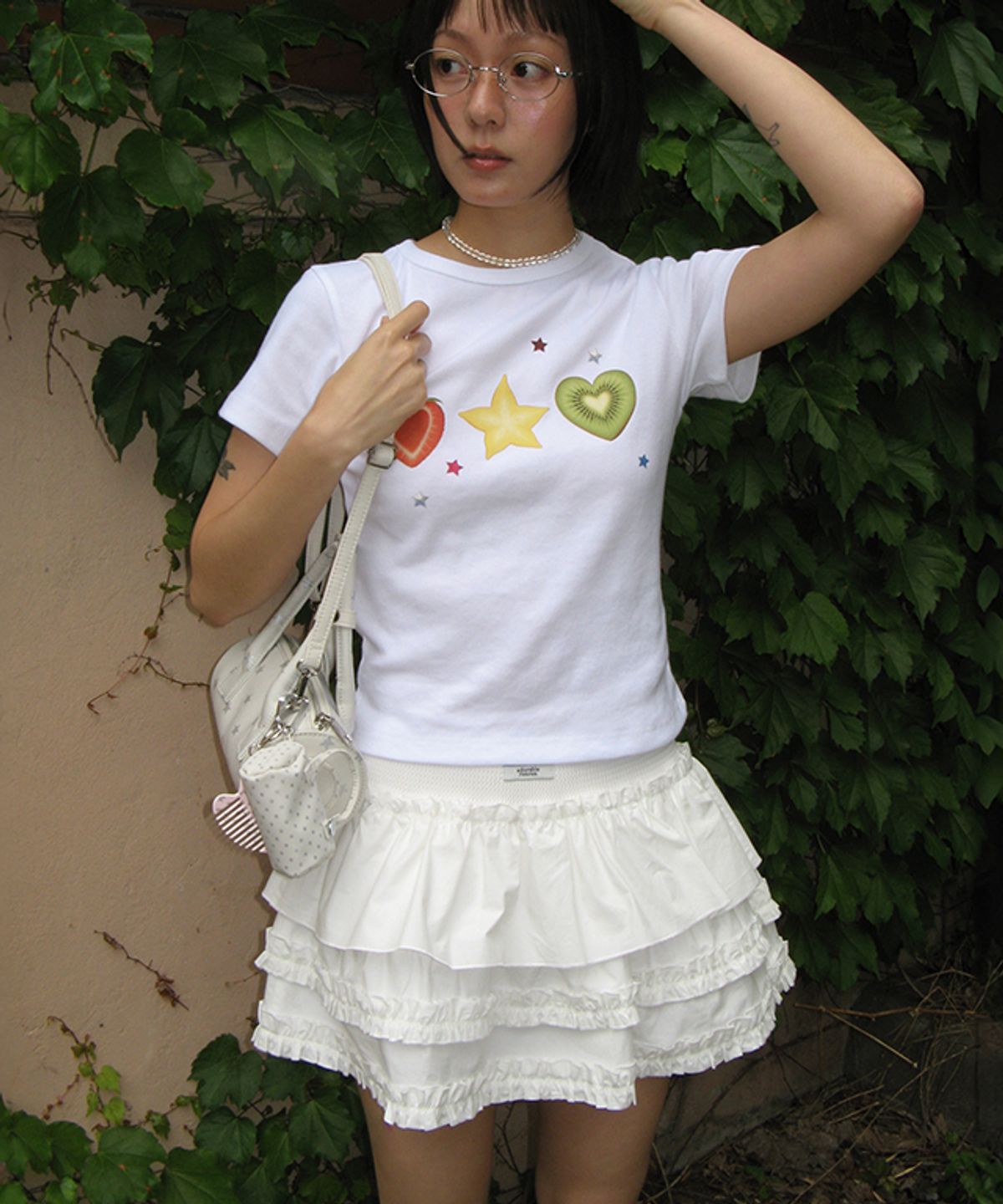 론론(RONRON) CANCAN LAYERED SKIRT WHITE