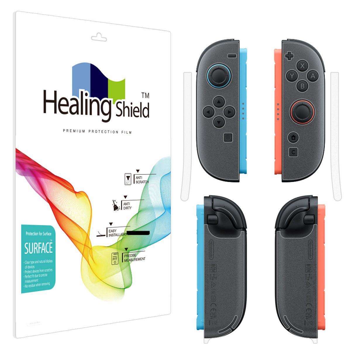 힐링쉴드(HEALINGSHIELD) 닌텐도 스위치2 조이콘2 무광 외부보호필름 2세트