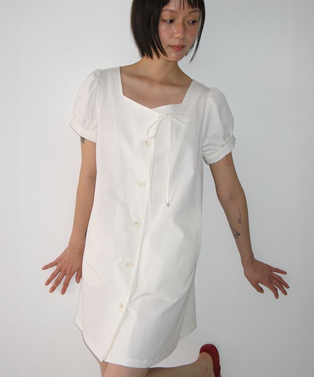 ワンピース RONRON CHARMING PUFF SLEEVE BUTTON DRESS 5BKK013 MUSINSA | RONRON CHARMING PUFF SLEEVE BUTTON DRESS BLACK