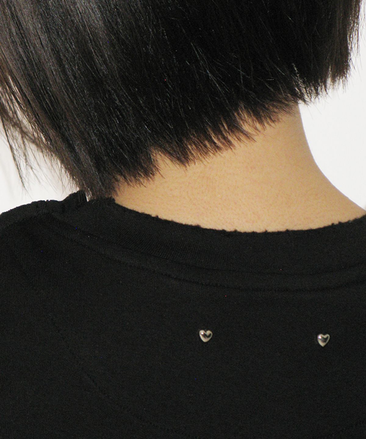 론론(RONRON) VINTAGE APPLIQUE LOGO T SHIRT BLACK