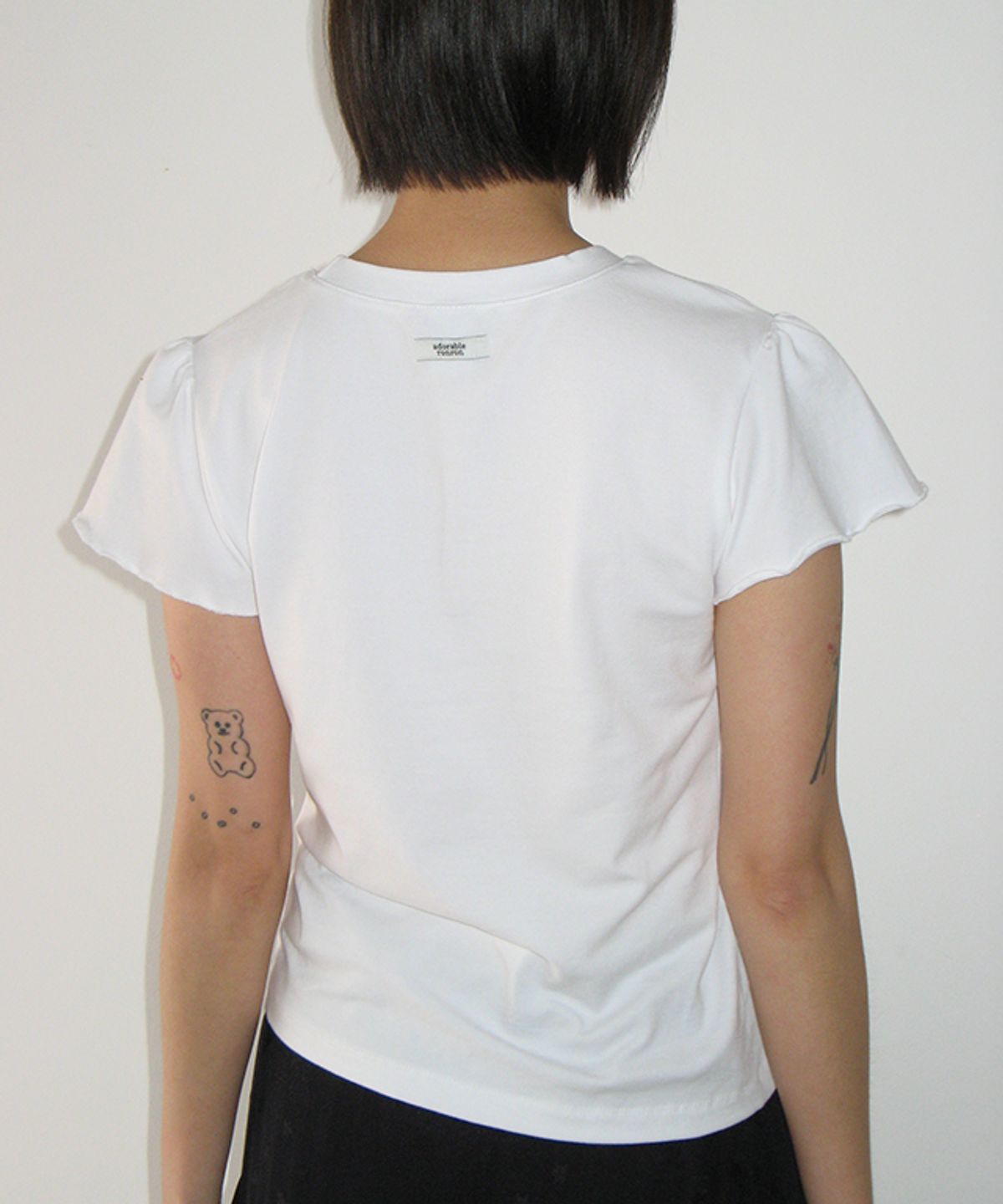 론론(RONRON) RAW EDGE PUFF T SHIRT WHITE