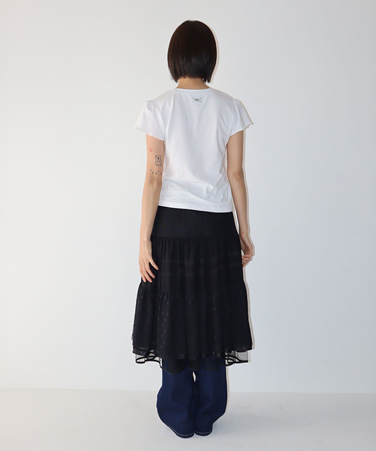 론론(RONRON) RAW EDGE PUFF T SHIRT WHITE