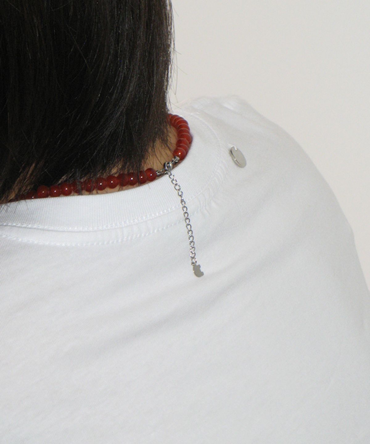 론론(RONRON) SLICED TOMATO CROP T SHIRT WHITE