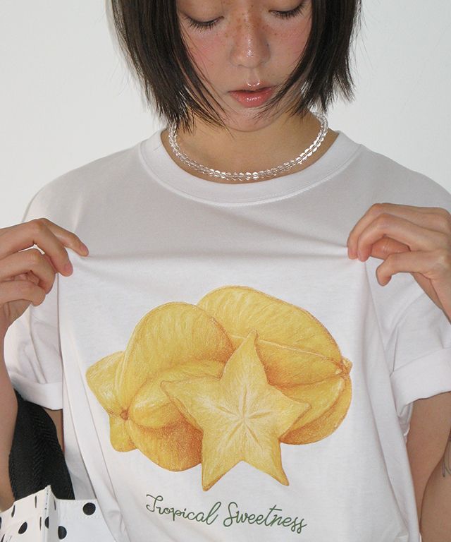 ★RONRON★ STARFRUIT BASIC FIT T SHIRT MUSINSA公式 | RONRON STARFRUIT BASIC FIT T SHIRT WHITE
