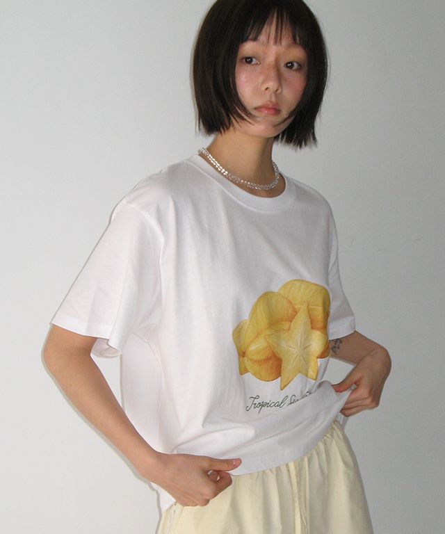★RONRON★ STARFRUIT BASIC FIT T SHIRT MUSINSA公式 | RONRON STARFRUIT BASIC FIT T SHIRT WHITE