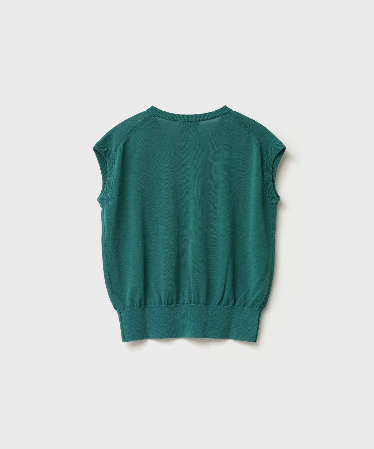 어나더오피스 우먼(ANOTHER OFFICE WOMEN) w. Layer Silk Knit Vest (Turquise)