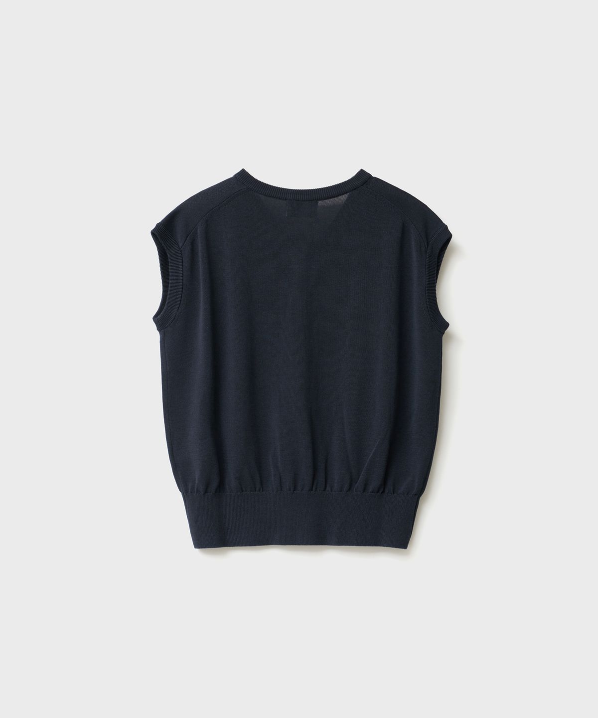 어나더오피스 우먼(ANOTHER OFFICE WOMEN) w. Layer Silk Knit Vest (Dark Navy)