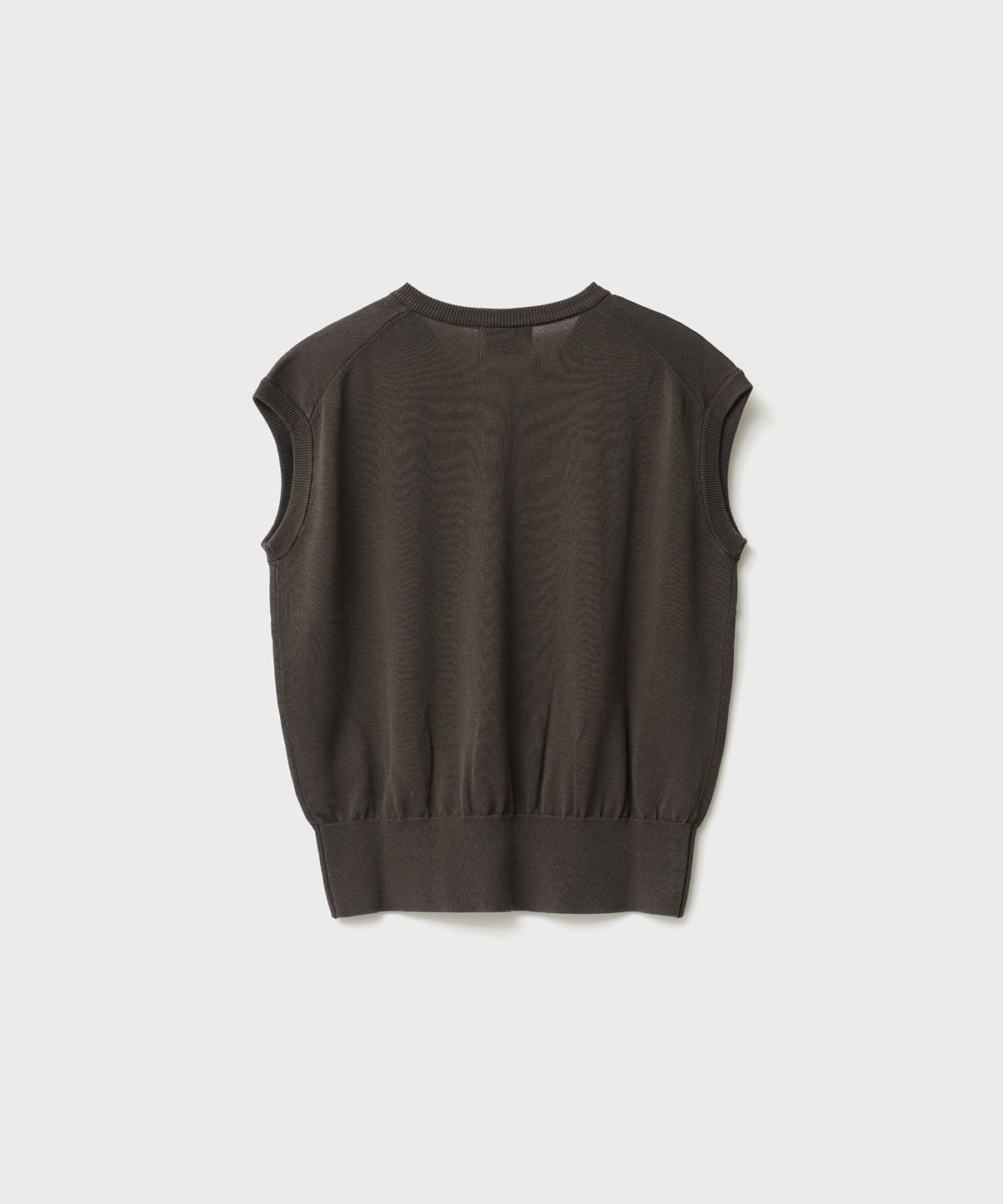 어나더오피스 우먼(ANOTHER OFFICE WOMEN) w. Layer Silk Knit Vest (Pewter)