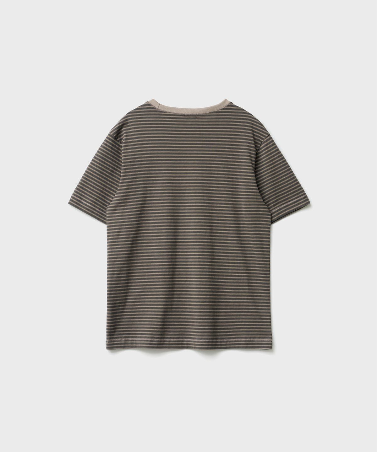 어나더오피스 우먼(ANOTHER OFFICE WOMEN) w. Gusset Stripe Tee (Charcoal)