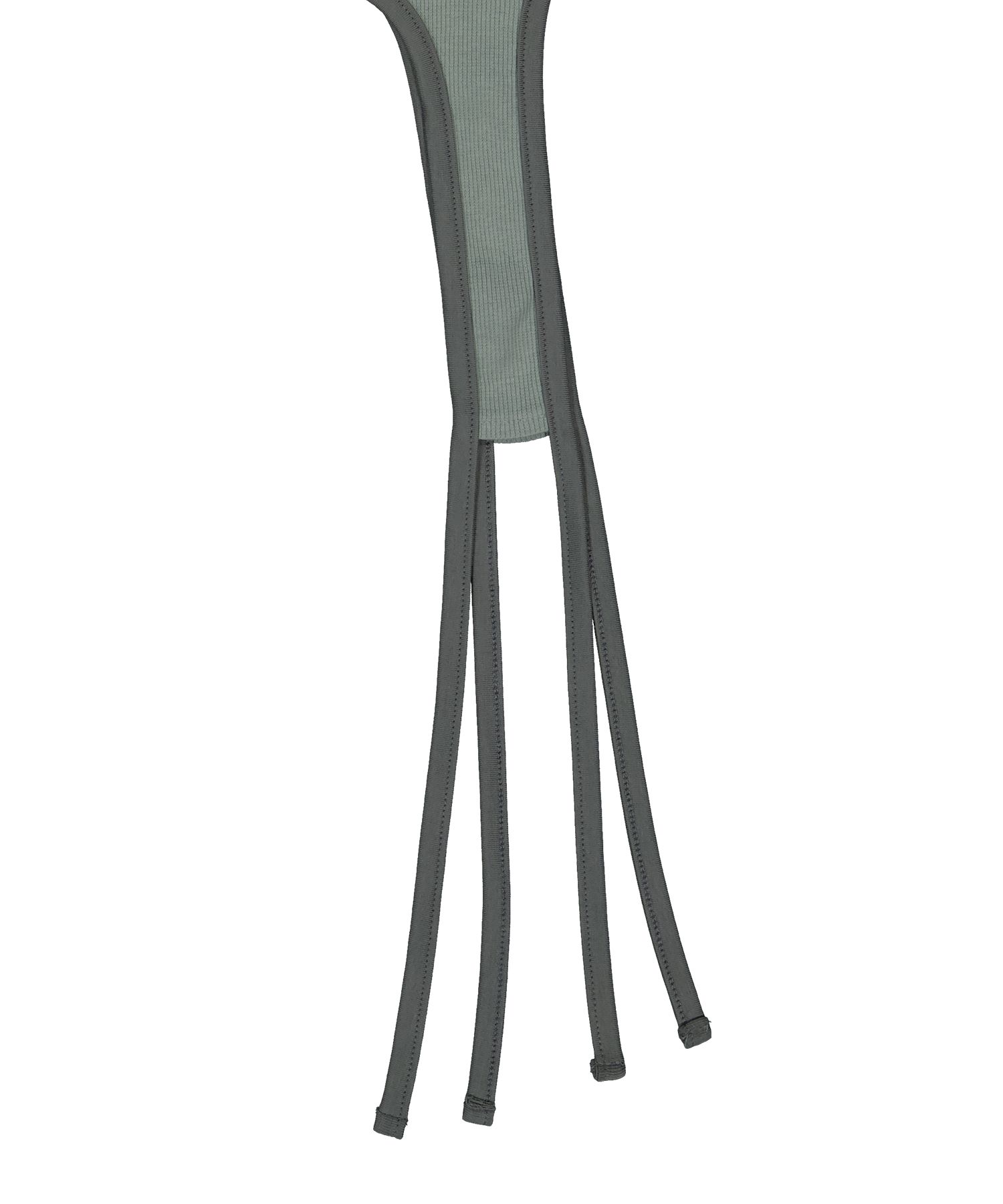 MUSINSA | WOOALONG Drawstring hem sleeveless - KHAKI