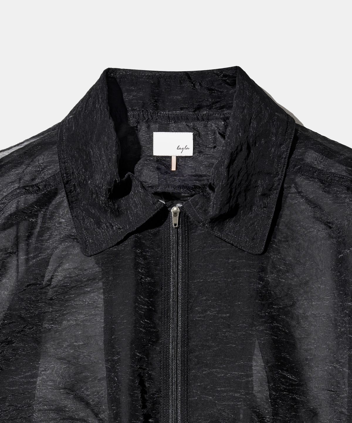 다이아몬드 레이라(DIAMOND LAYLA) Shadow Organza Bomber Jacket J35 Black