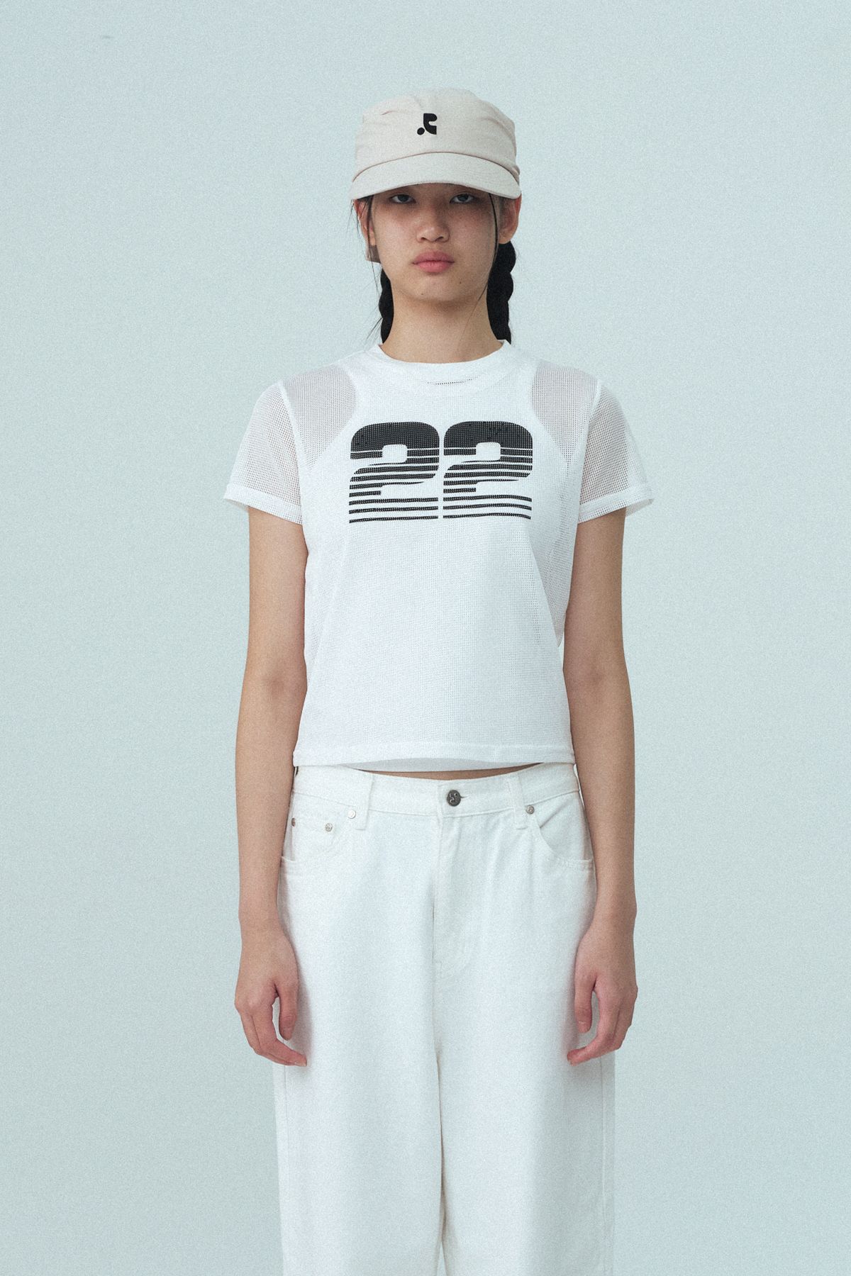 레스트앤레크레이션(REST&RECREATION) 22 MESH TOP - WHITE
