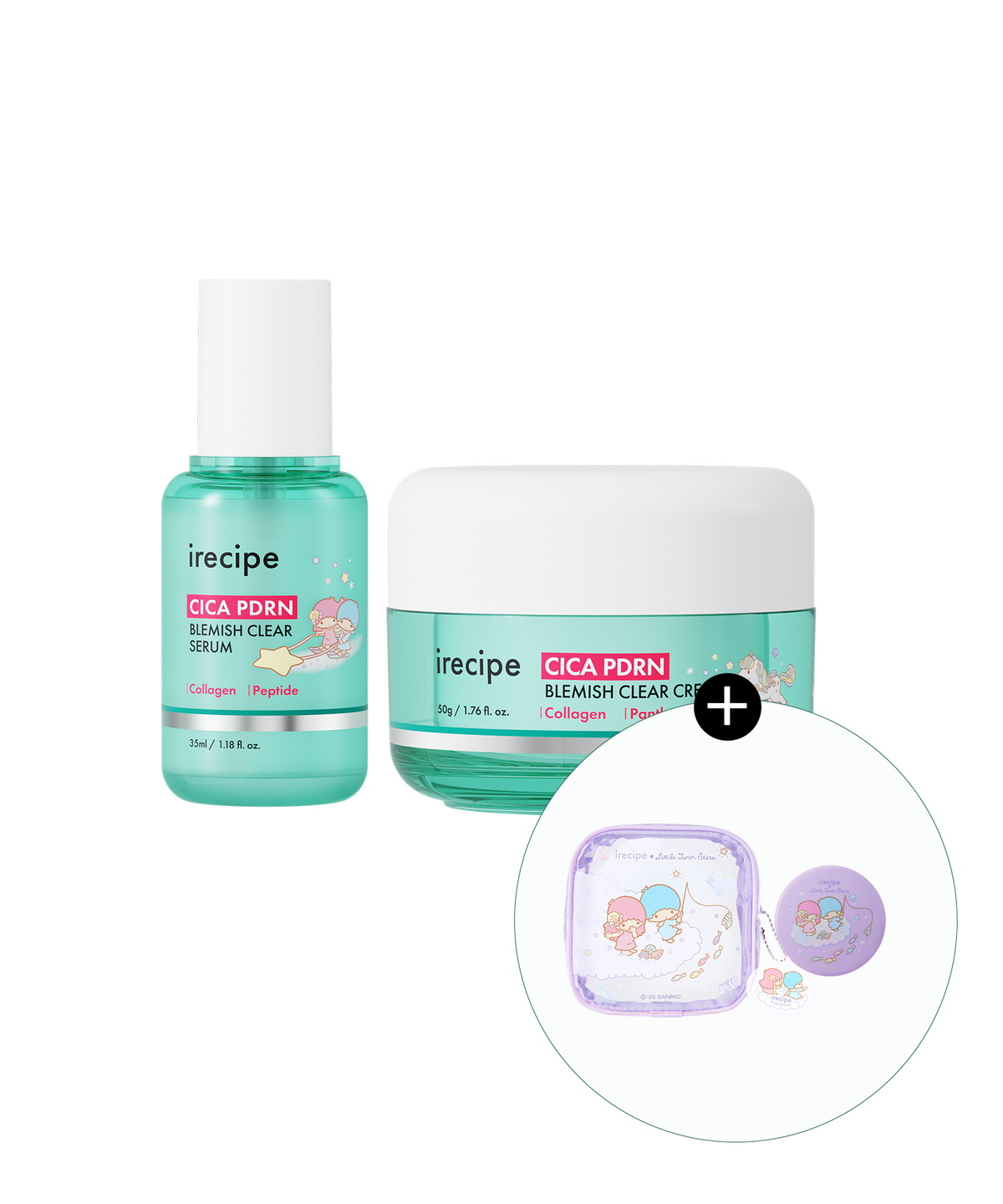 아이레시피(IRECIPE) [콜라보] 시카 PDRN 흔적 클리어 미백 세럼35ml +주름개선 크림50g